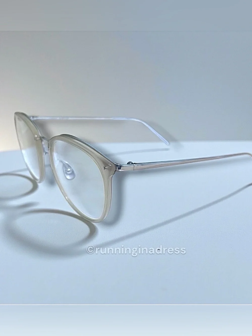 Linda Farrow Calthorpe Oval Glasses NWT LFL251 White Gold Full Boutique Box Set